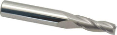 Accupro - 2° Taper Angle per Side, 1/4" Small End Diam, 3/4" LOC, Solid Carbide 3 Flute Tapered Square End Mill - 2-1/2" OAL, 3/8" Shank Diam, Spiral Flute - USA Tool & Supply