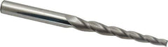 Accupro - 2° Taper Angle per Side, 1/4" Small End Diam, 3-1/4" LOC, Solid Carbide 3 Flute Tapered Square End Mill - 6" OAL, 1/2" Shank Diam - USA Tool & Supply