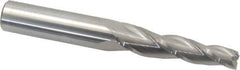 Accupro - 3° Taper Angle per Side, 3/8" Small End Diam, 2-1/4" LOC, Solid Carbide 3 Flute Tapered Square End Mill - 4" OAL, 5/8" Shank Diam, Spiral Flute - USA Tool & Supply