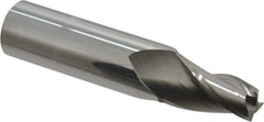 Accupro - 7° Taper Angle per Side, 1/2" Small End Diam, 1-1/4" LOC, Solid Carbide 3 Flute Tapered Square End Mill - 4" OAL, 7/8" Shank Diam - USA Tool & Supply