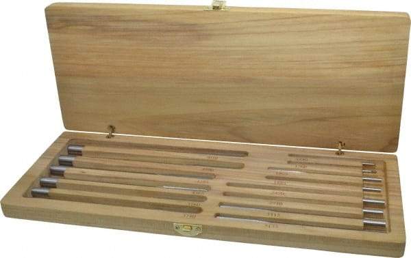 Made in USA - 0.124" to 0.501", Chucking Reamer Set - Straight Flute, Right Hand Cut, 14 Pieces - USA Tool & Supply
