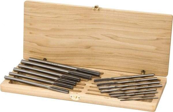 Made in USA - 0.123" to 0.4995", Chucking Reamer Set - Straight Flute, Right Hand Cut, 14 Pieces - USA Tool & Supply
