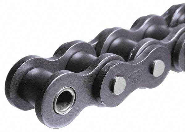 Morse - 1/2" Pitch, ANSI 40, Single Strand Roller Chain - Chain No. 40, 10 Ft. Long, 5/16" Roller Diam, 5/16" Roller Width - USA Tool & Supply
