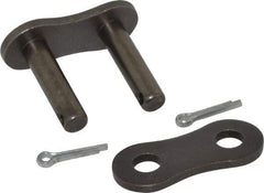 Browning - 1" Pitch, ANSI 80, Cottered Roller Chain Connecting Link - For Use with Single Strand Chain - USA Tool & Supply