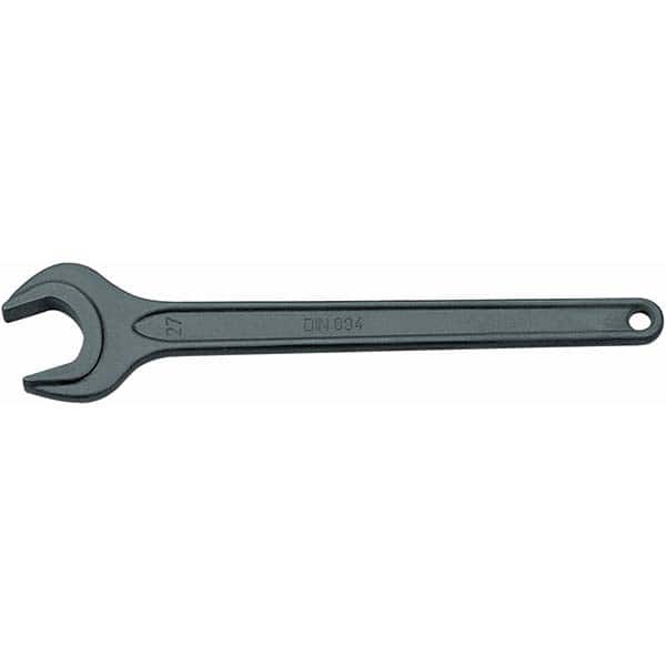 Open End Wrench: Single End Head, 12 mm 15 ° Head Angle, Vanadium Steel, Manganese Phosphate Finish