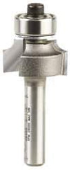 Amana Tool - 3/4" Cut Diam, 3/8" Length of Cut, 2 Flute Round-Over Edge Profile Router Bit - Carbide-Tipped, 1/4" Shank Diam, 2" OAL, Uncoated - USA Tool & Supply