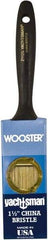 Wooster Brush - 1-1/2" Flat Hog Varnish Brush - 2-3/16" Bristle Length, 6-1/4" Plastic Beavertail Handle - USA Tool & Supply