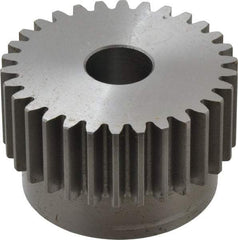 Browning - 12 Pitch, 2-1/2" Pitch Diam, 2.66" OD, 30 Tooth Spur Gear - 1" Face Width, 3/4" Bore Diam, 2-1/4" Hub Diam, 20° Pressure Angle, Steel - USA Tool & Supply