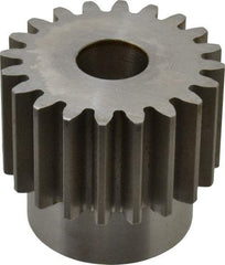 Browning - 8 Pitch, 2-1/2" Pitch Diam, 2.7" OD, 20 Tooth Spur Gear - 1-1/2" Face Width, 7/8" Bore Diam, 2-1/8" Hub Diam, 20° Pressure Angle, Steel - USA Tool & Supply