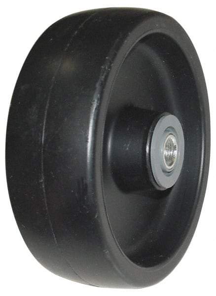 Value Collection - 8 Inch Diameter x 2 Inch Wide, Polyolefin Caster Wheel - 600 Lb. Capacity, 2-3/16 Inch Hub Length, 1/2 Inch Axle Diameter, Roller Bearing - USA Tool & Supply