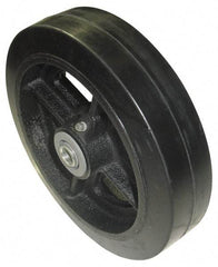 Value Collection - 5 Inch Diameter x 2 Inch Wide, Soft Rubber Caster Wheel - 400 Lb. Capacity, 2-3/16 Inch Hub Length, 1/2 Inch Axle Diameter, Roller Bearing - USA Tool & Supply