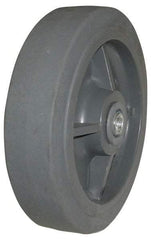 Value Collection - 6 Inch Diameter x 2 Inch Wide, Solid Rubber Caster Wheel - 400 Lb. Capacity, 2-3/16 Inch Hub Length, 1/2 Inch Axle Diameter, Roller Bearing - USA Tool & Supply