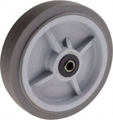 Value Collection - 8 Inch Diameter x 2 Inch Wide, Solid Rubber Caster Wheel - 500 Lb. Capacity, 2-3/16 Inch Hub Length, 1/2 Inch Axle Diameter, Roller Bearing - USA Tool & Supply