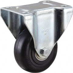 Value Collection - 3" Diam x 1-1/4" Wide x 4-3/8" OAH Top Plate Mount Rigid Caster - Polyurethane, 110 Lb Capacity, Ball Bearing, 2-7/8 x 3-5/8" Plate - USA Tool & Supply