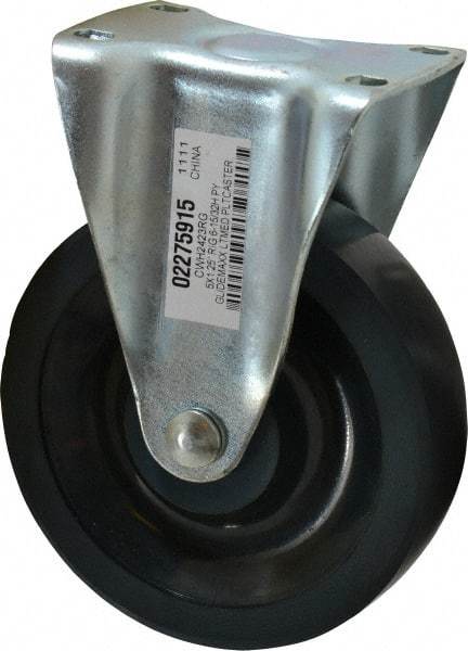 Value Collection - 5" Diam x 1-1/4" Wide x 6-15/32" OAH Top Plate Mount Rigid Caster - Polyurethane, 220 Lb Capacity, Ball Bearing, 2-7/8 x 3-5/8" Plate - USA Tool & Supply