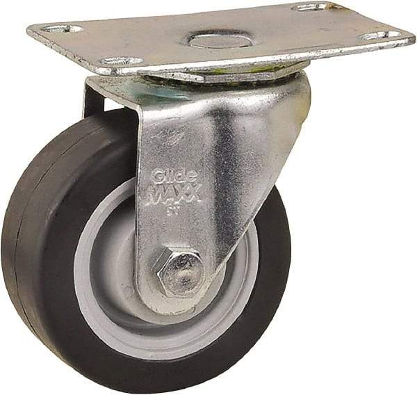 Value Collection - 3" Diam x 1-1/4" Wide x 3-3/4" OAH Top Plate Mount Swivel Caster - Polyurethane, 210 Lb Capacity, Ball Bearing, 3-5/8 x 2-7/8" Plate - USA Tool & Supply