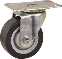 Value Collection - 3" Diam x 1-1/4" Wide x 3-3/4" OAH Top Plate Mount Swivel Caster - Polyurethane, 210 Lb Capacity, Ball Bearing, 3-5/8 x 2-7/8" Plate - USA Tool & Supply
