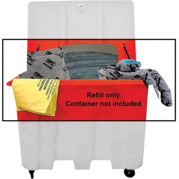 Brady SPC Sorbents - 184 Gal Capacity Universal Spill Kit - No Container Included - Refill Only - USA Tool & Supply