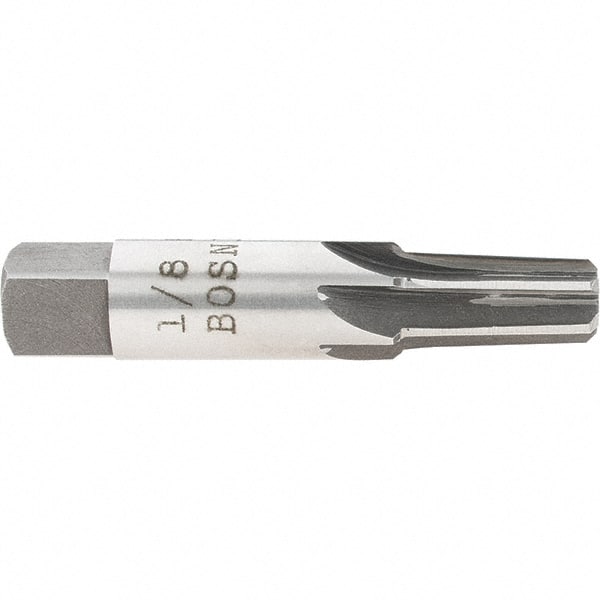Interstate - 1/8" Pipe, 0.362" Diam, 0.316" Small End Diam, Straight Shank, 3/4" Flute, Taper Pipe Reamer - USA Tool & Supply