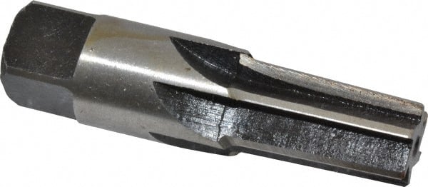 Interstate - 3/8" Pipe, 0.606" Diam, 0.54" Small End Diam, Straight Shank, 1-1/16" Flute, Taper Pipe Reamer - USA Tool & Supply