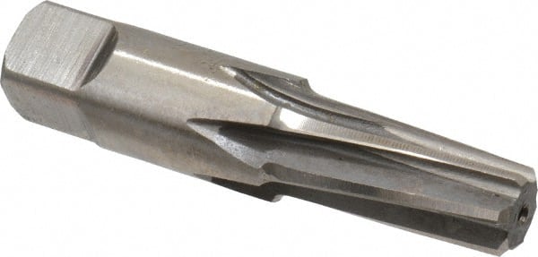 Interstate - 1/4" Pipe, 0.472" Diam, 13/32" Small End Diam, Straight Shank, 1-1/16" Flute, Taper Pipe Reamer - USA Tool & Supply
