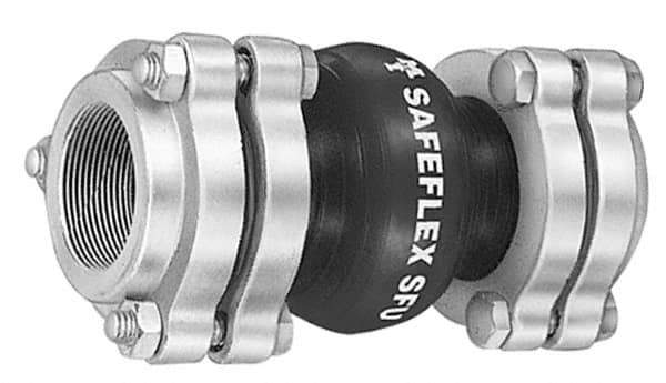 Mason Ind. - 2" Pipe, EPDM Single Arch Pipe Expansion Joint - 8" Long, 3/8" Extension, 3/4" Compression, 250 Max psi, Sweated - USA Tool & Supply