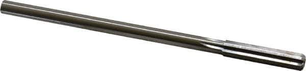 Made in USA - 21/64" High Speed Steel 6 Flute Chucking Reamer - Straight Flute, 0.2792" Straight Shank, 1-1/2" Flute Length, 6" OAL - USA Tool & Supply