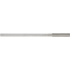 Made in USA - 3/8" High Speed Steel 6 Flute Chucking Reamer - Straight Flute, 0.3105" Straight Shank, 1-3/4" Flute Length, 7" OAL - USA Tool & Supply