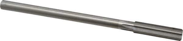 Made in USA - 15/32" High Speed Steel 6 Flute Chucking Reamer - Straight Flute, 0.373" Straight Shank, 1-3/4" Flute Length, 7" OAL - USA Tool & Supply
