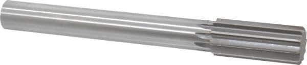 Made in USA - 1-1/2" High Speed Steel 10 Flute Chucking Reamer - Straight Flute, 1-1/4" Straight Shank, 3-1/2" Flute Length, 12-1/2" OAL - USA Tool & Supply