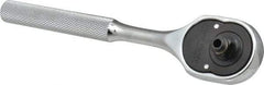 Proto - 3/8" Drive Pear Head Aerospace Ratchet - Chrome Finish, 7" OAL, 24 Gear Teeth, Standard Knurled Handle - USA Tool & Supply