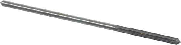 Made in USA - #18 High Speed Steel 6 Flute Chucking Reamer - Straight Flute, 0.1595" Straight Shank, 1-1/8" Flute Length, 4-1/2" OAL - USA Tool & Supply