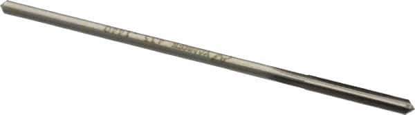Made in USA - #27 High Speed Steel 4 Flute Chucking Reamer - Straight Flute, 0.135" Straight Shank, 1" Flute Length, 4" OAL - USA Tool & Supply