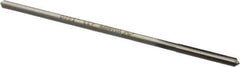 Made in USA - #27 High Speed Steel 4 Flute Chucking Reamer - Straight Flute, 0.135" Straight Shank, 1" Flute Length, 4" OAL - USA Tool & Supply