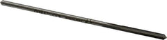 Made in USA - #31 High Speed Steel 4 Flute Chucking Reamer - Straight Flute, 0.112" Straight Shank, 7/8" Flute Length, 3-1/2" OAL - USA Tool & Supply