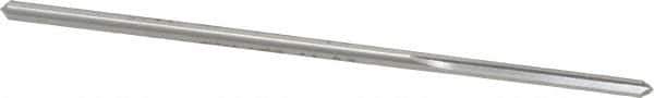 Made in USA - #32 High Speed Steel 4 Flute Chucking Reamer - Straight Flute, 0.112" Straight Shank, 7/8" Flute Length, 3-1/2" OAL - USA Tool & Supply