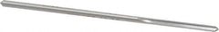 Made in USA - #32 High Speed Steel 4 Flute Chucking Reamer - Straight Flute, 0.112" Straight Shank, 7/8" Flute Length, 3-1/2" OAL - USA Tool & Supply