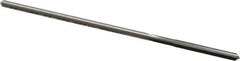 Made in USA - #35 High Speed Steel 4 Flute Chucking Reamer - Straight Flute, 0.103" Straight Shank, 7/8" Flute Length, 3-1/2" OAL - USA Tool & Supply