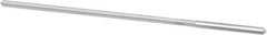 Made in USA - #37 High Speed Steel 4 Flute Chucking Reamer - Straight Flute, 0.095" Straight Shank, 7/8" Flute Length, 3-1/2" OAL - USA Tool & Supply