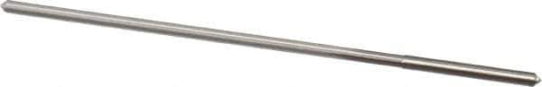 Made in USA - #45 High Speed Steel 4 Flute Chucking Reamer - Straight Flute, 0.0771" Straight Shank, 3/4" Flute Length, 3" OAL - USA Tool & Supply
