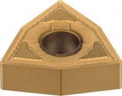 Kennametal - WNMG431 FN Grade KT315 Cermet Turning Insert - TiN/TiCN/TiN Finish, 80° Trigon, 1/2" Inscr Circle, 3/16" Thick, 1/64" Corner Radius - USA Tool & Supply