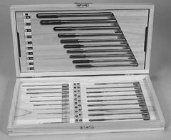 Made in USA - 1/16" to 1/2", Chucking Reamer Set - Spiral Flute, Right Hand Cut, 29 Pieces - USA Tool & Supply