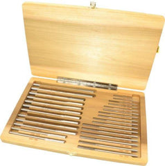 Made in USA - 1/16" to 1/2", Chucking Reamer Set - Straight Flute, Right Hand Cut, 29 Pieces - USA Tool & Supply