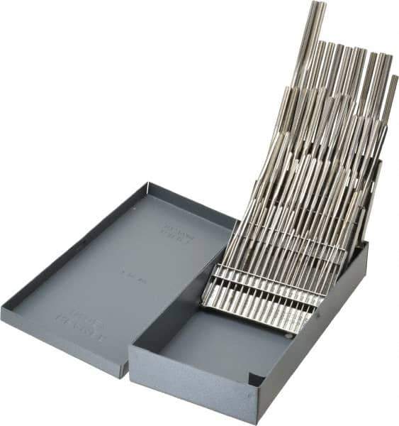 Made in USA - #1 to #60, Chucking Reamer Set - Straight Flute, Right Hand Cut, 60 Pieces - USA Tool & Supply