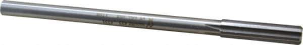 Made in USA - 11mm High Speed Steel 6 Flute Chucking Reamer - Straight Flute, 0.373" Straight Shank, 1-3/4" Flute Length, 7" OAL - USA Tool & Supply