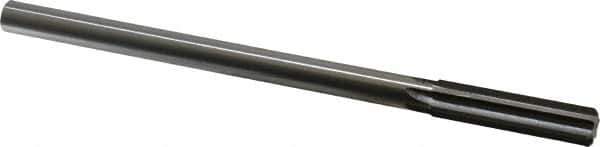 Made in USA - 12.5mm High Speed Steel 6 Flute Chucking Reamer - Straight Flute, 0.4355" Straight Shank, 2" Flute Length, 8" OAL - USA Tool & Supply