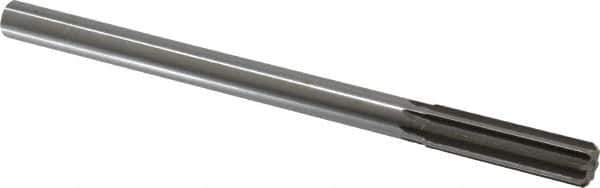 Made in USA - 15.5mm High Speed Steel 8 Flute Chucking Reamer - Straight Flute, 0.5615" Straight Shank, 2-1/4" Flute Length, 9" OAL - USA Tool & Supply