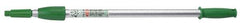 Unger - 96" Long x 1" Diam Aluminum Handle for Unger Products - Threaded Connection, Silver, Telescoping - USA Tool & Supply