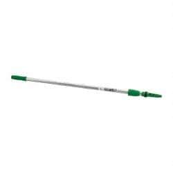 Unger - 156" Long x 1" Diam Aluminum Handle for Unger Products - Threaded Connection, Silver, Telescoping - USA Tool & Supply