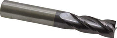 M.A. Ford - 3/8", 1" LOC, 3/8" Shank Diam, 2-1/2" OAL, 4 Flute, Solid Carbide Square End Mill - Single End, TiAlN Finish, Spiral Flute, 30° Helix, Centercutting, Right Hand Cut, Right Hand Flute, Series 111 - USA Tool & Supply